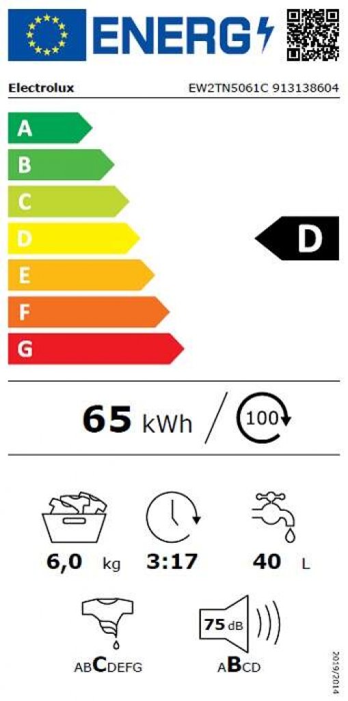 Electrolux EW2TN5061FC Práčka