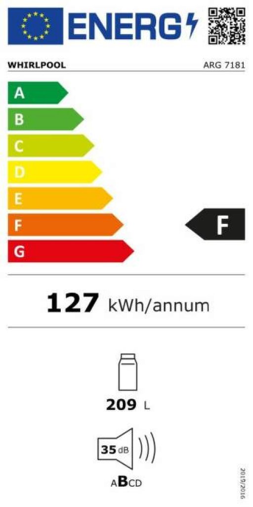 Whirlpool ARG 7181 Chladnička