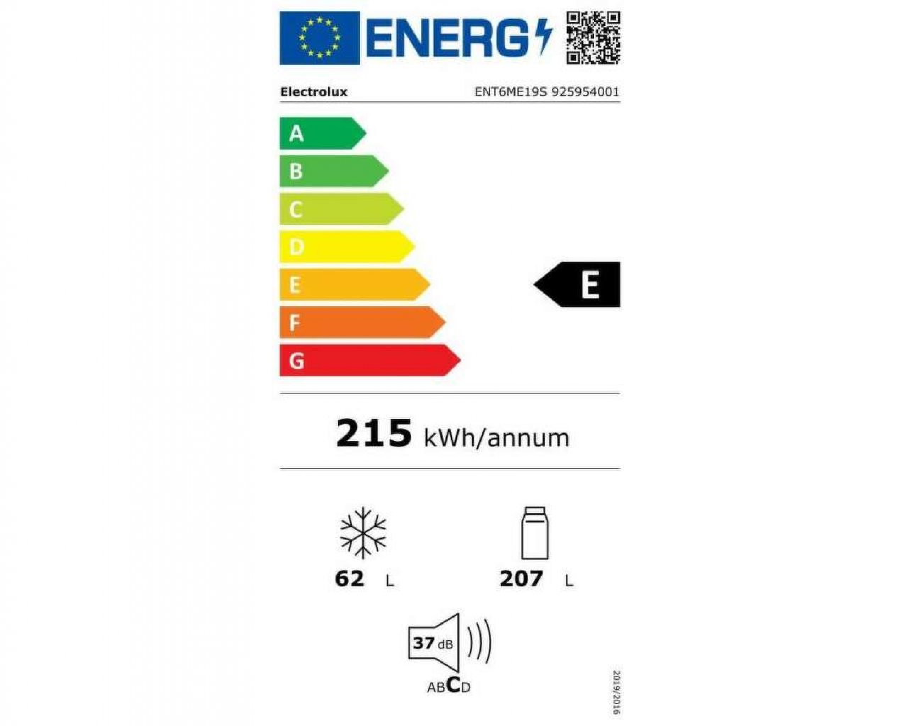 Electrolux ENT6ME19S Chladnička