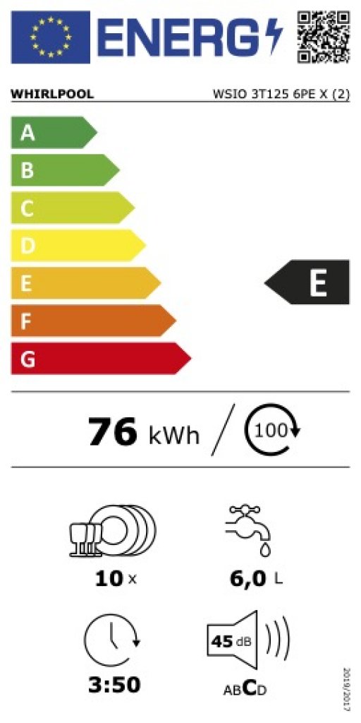 Whirlpool WSIO 3T1256 PEX Umývačka