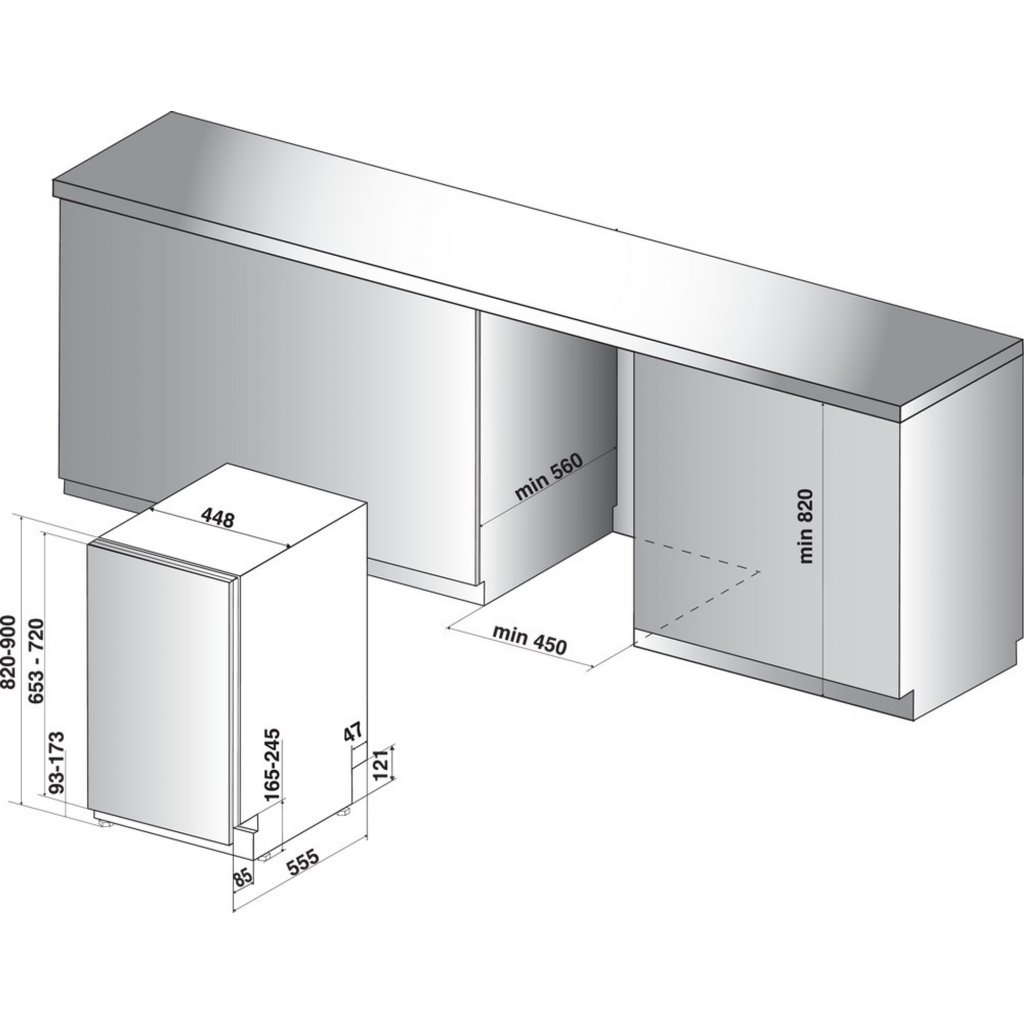Whirlpool WSIO 3T1256 PEX Umývačka